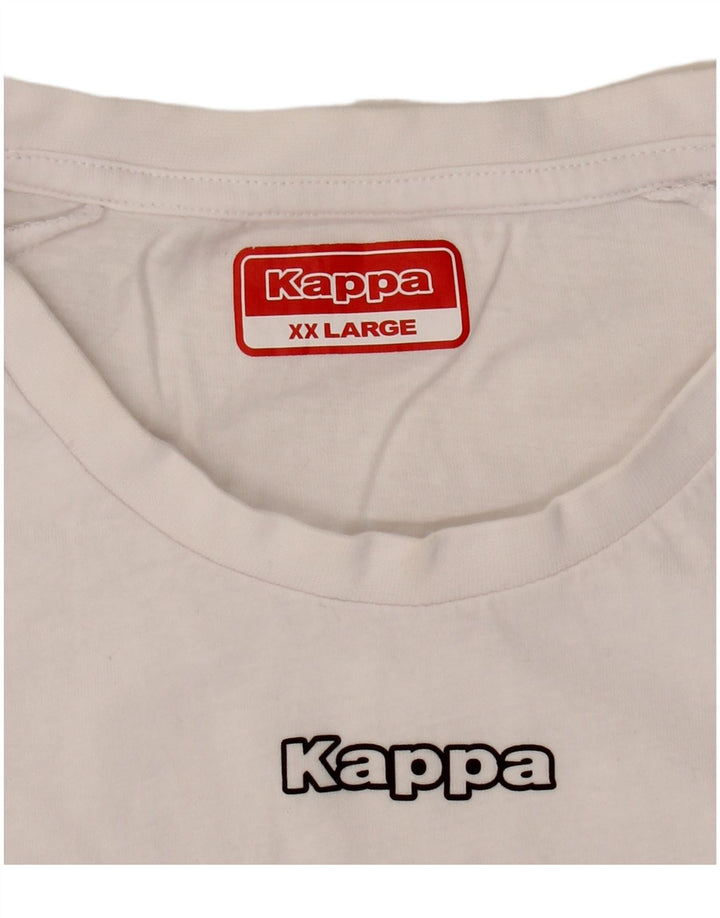 Kappa Camiseta gráfica para hombre Top 2XL Blanco