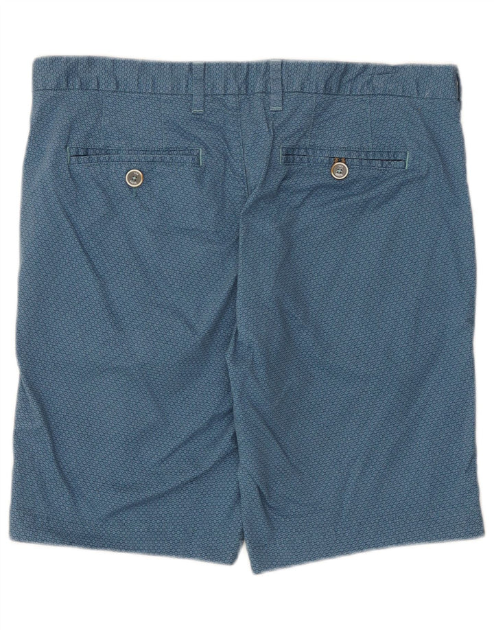Ted Baker Pantalones cortos chinos para hombre W34 Algodón geométrico azul grande