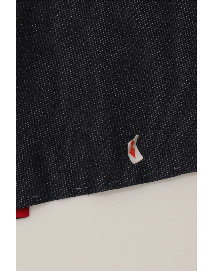 Vintage mujer denim OPEN chaleco Reino Unido 10 pequeño patchwork multicolor