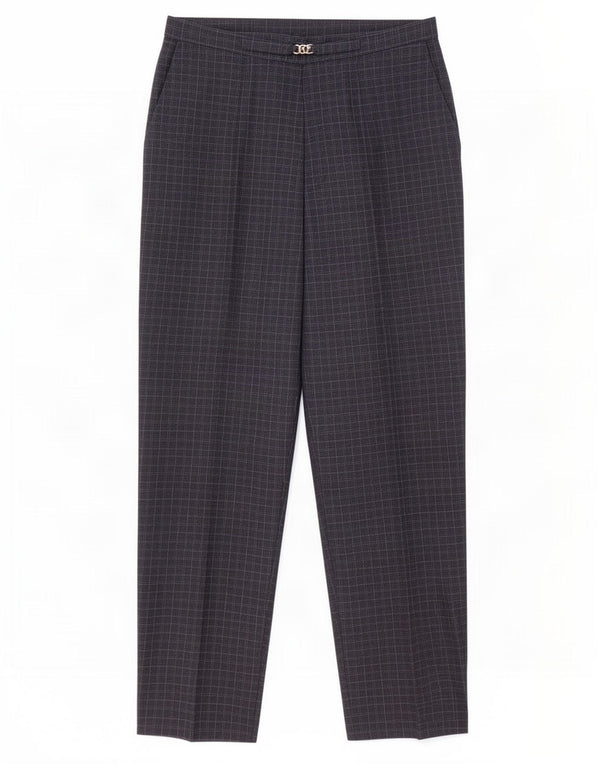 Marks & Spencer Pantalones casuales para mujer UK 40 Large W32 L27 Navy Blue Check