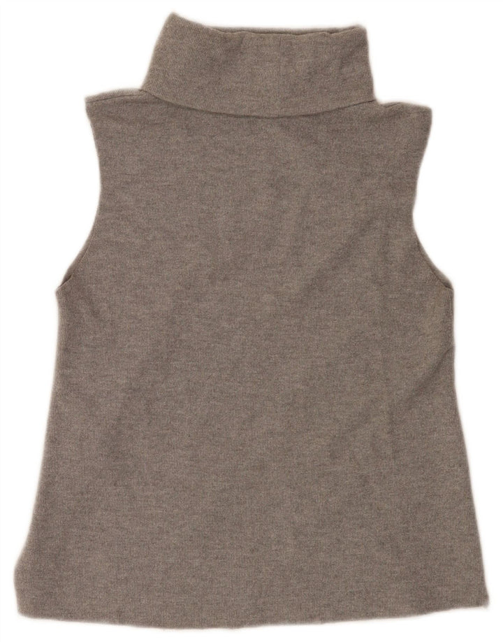 Zara Mujer Chaleco Top UK 10 Small Gris Poliéster