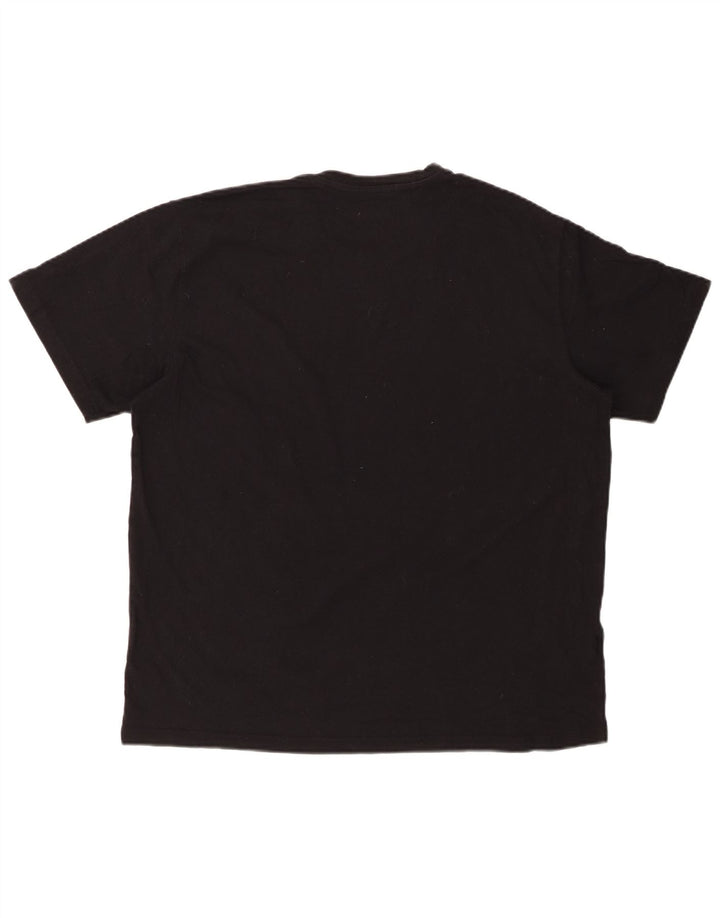 EDDIE BAUER Camiseta Hombre Top Grande Algodón Negro
