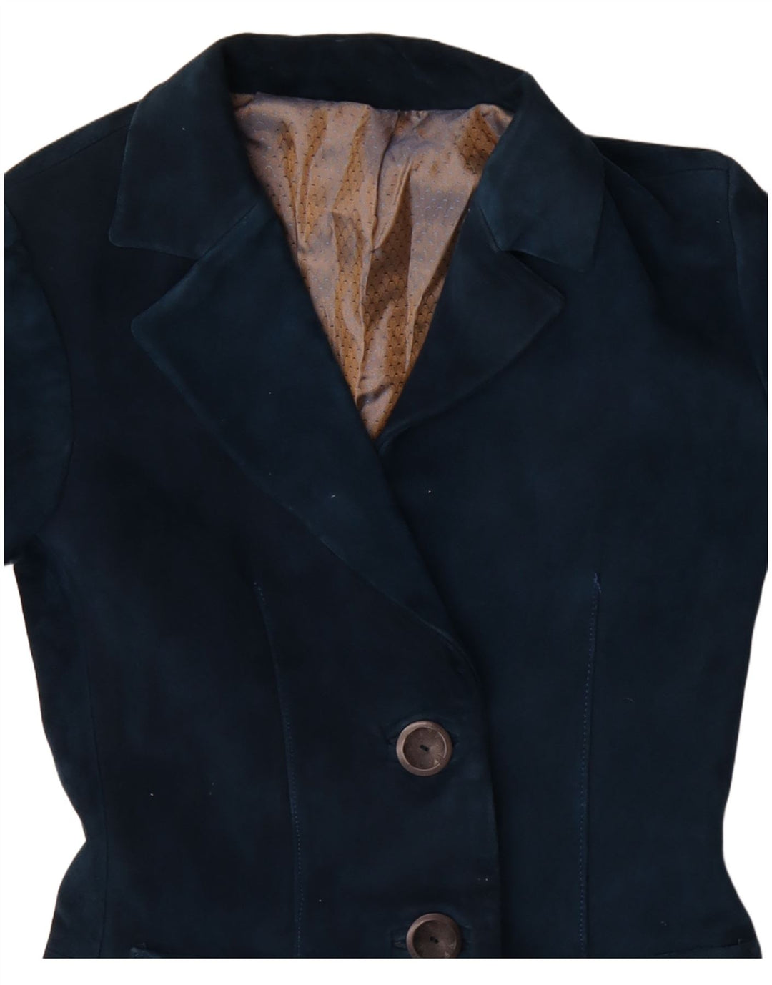 Vintage mujer 2 botones Blazer chaqueta Reino Unido 4 XS azul marino