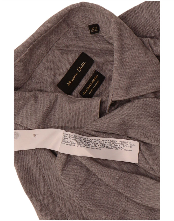 Camisa Massimo Dutti Hombre 2XL Gris Algodón