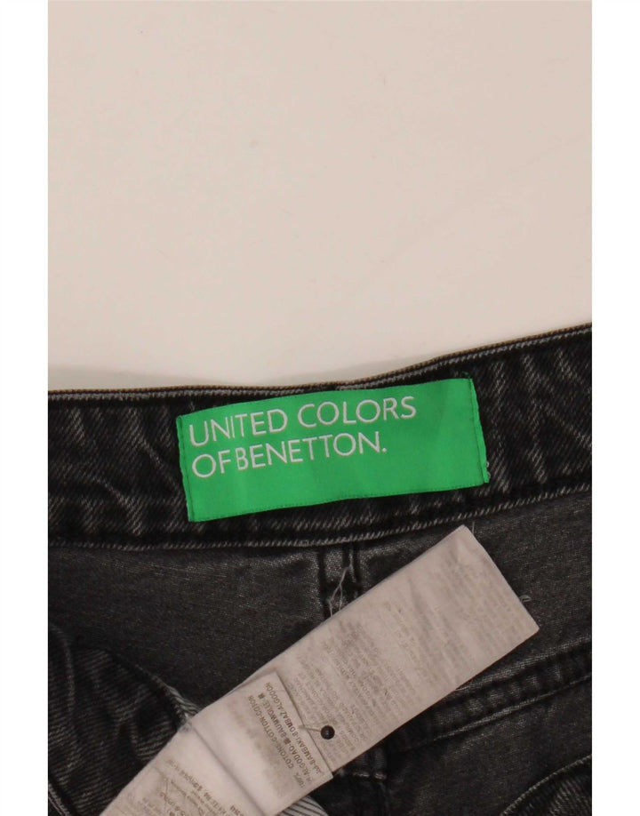 Benetton Vaqueros Tapered Mujer W30 L27 Algodón Gris