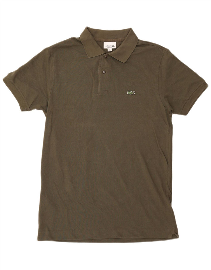 LACOSTE Polo de corte clásico para hombre de algodón caqui medio