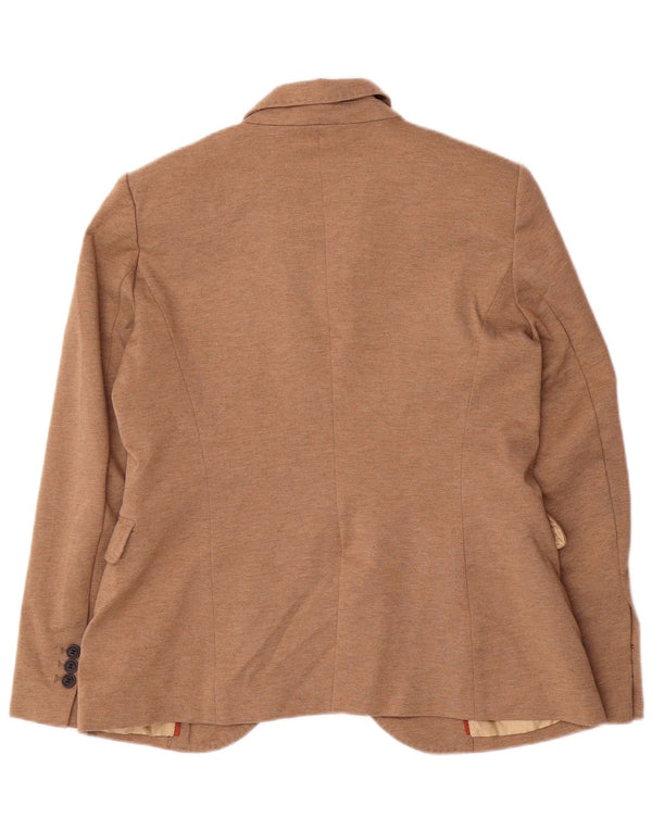 Zara Mujer Chaqueta Blazer De 1 Botón UK 40 XL Beige
