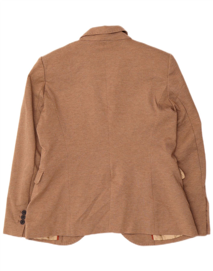 Zara Mujer Chaqueta Blazer De 1 Botón UK 40 XL Beige