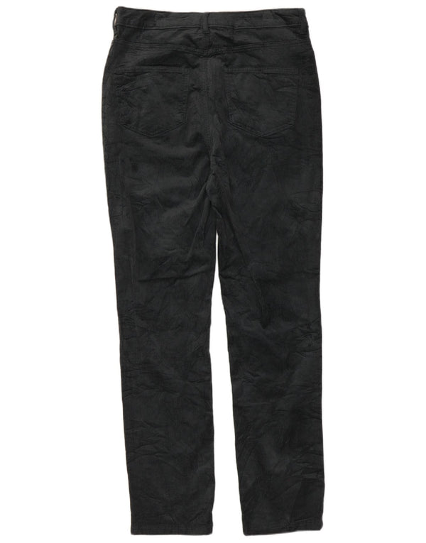Marks & Spencer Womens Slim Corduroy Trousers UK 12 Medium W32 L29 Green