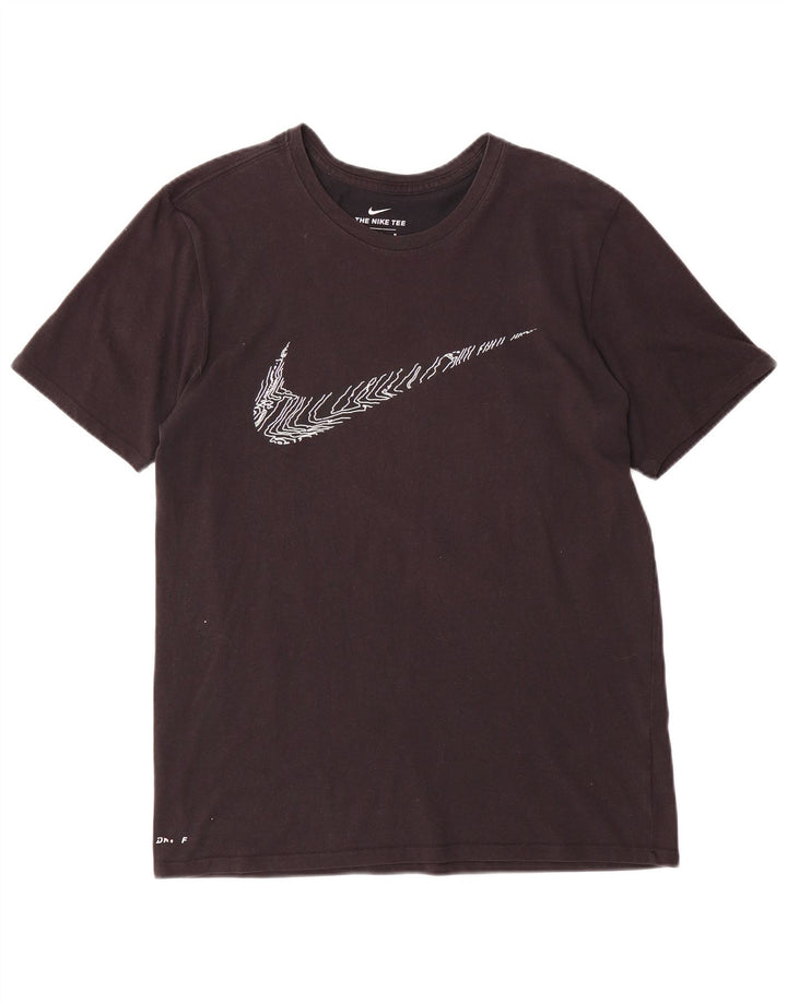 NIKE Camiseta con gráfico de corte atlético para hombre, talla mediana, negra