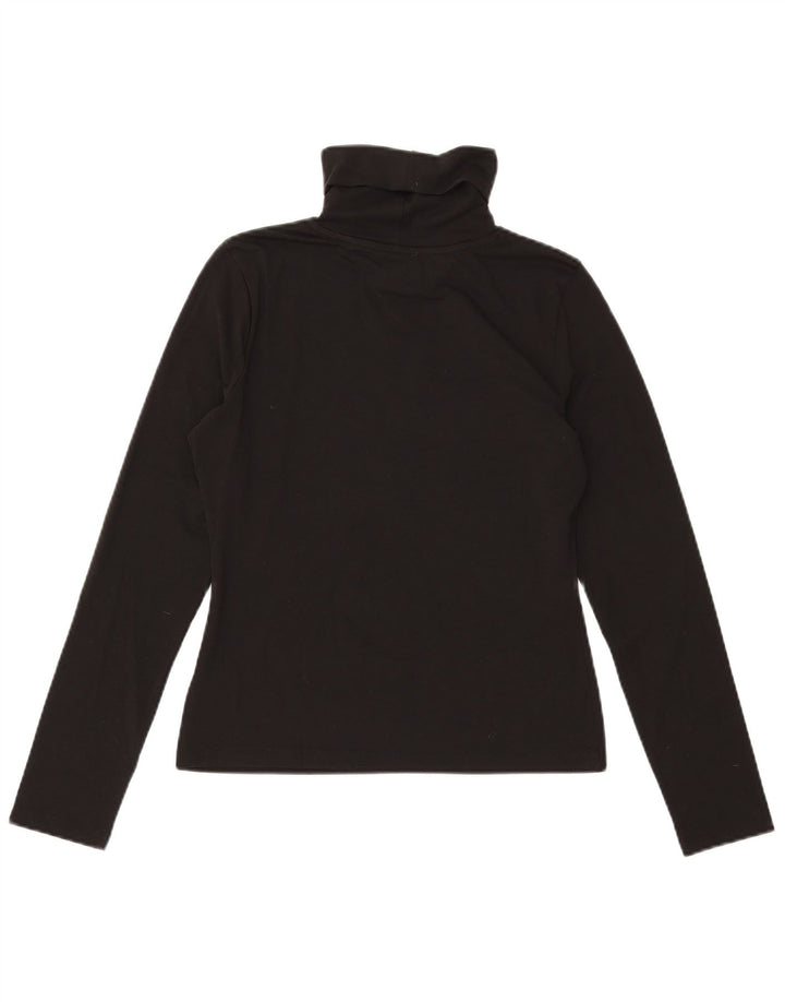 Tommy Hilfiger Top gráfico para mujer de manga larga UK 44 Poliéster negro mediano
