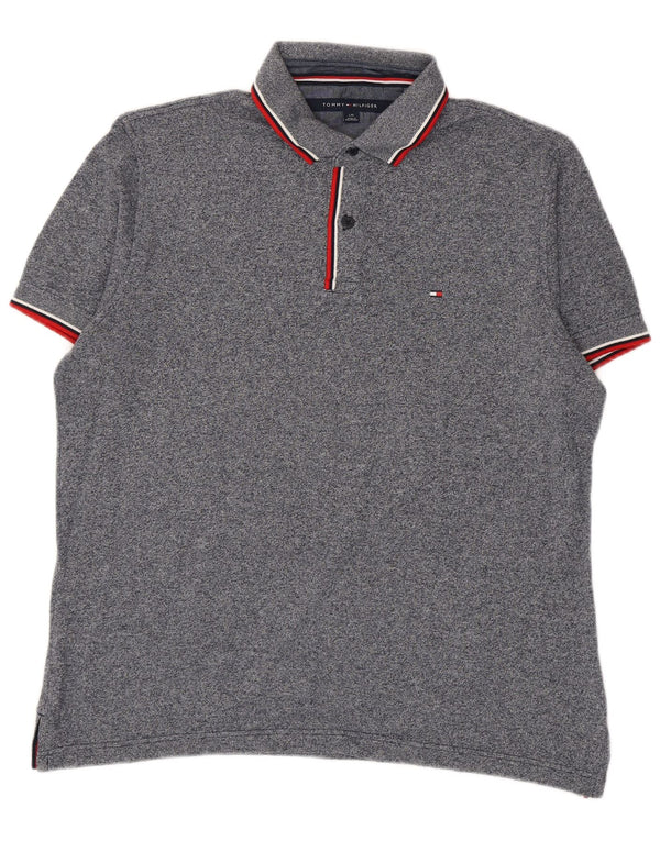 Polo Tommy Hilfiger para hombre de algodón a rayas azul marino grande