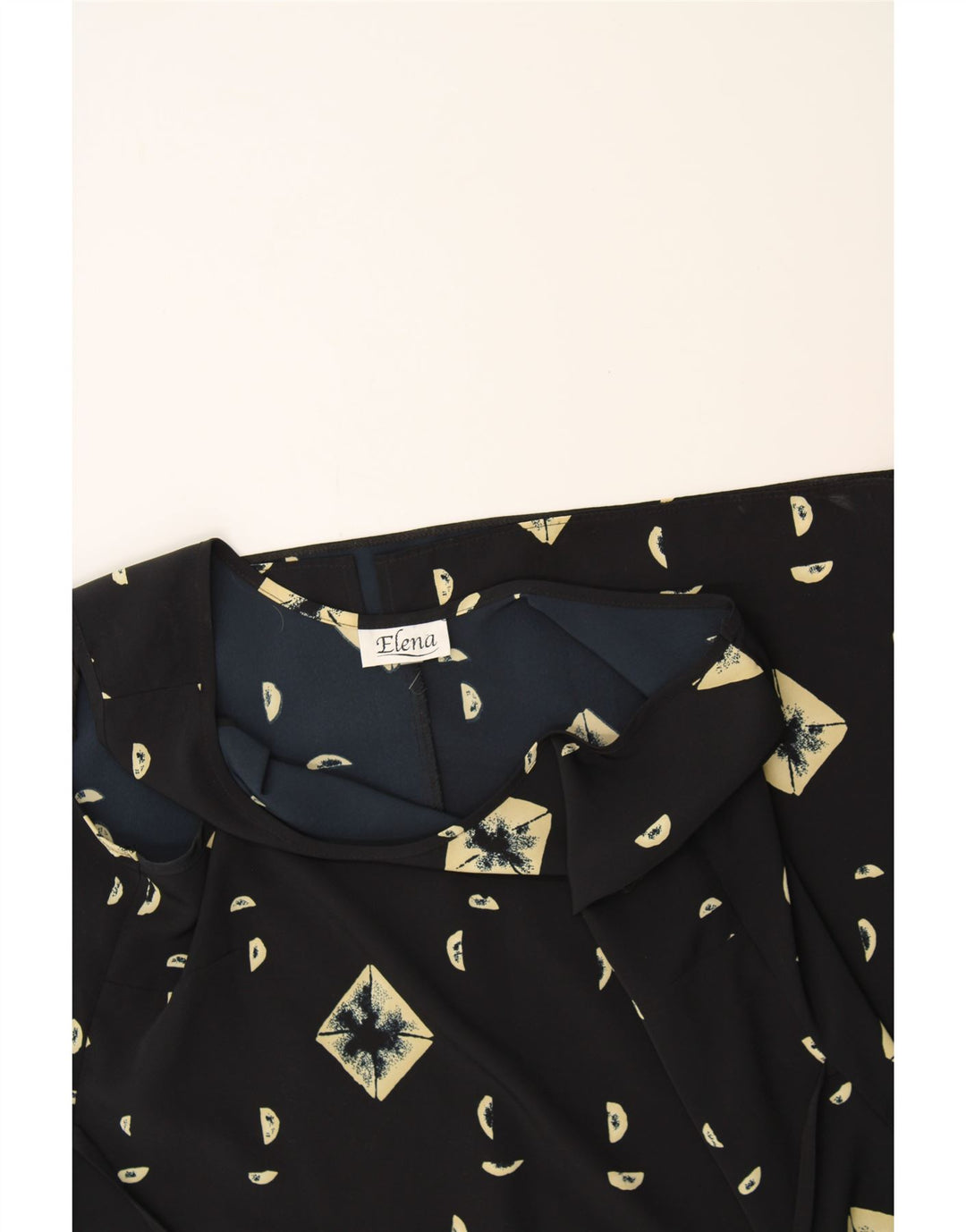 VINTAGE Womens Abstract Pattern Sleeveless Shift Dress UK 16 Large  Black Vintage Vintage and Second-Hand Vintage from Messina Hembry 