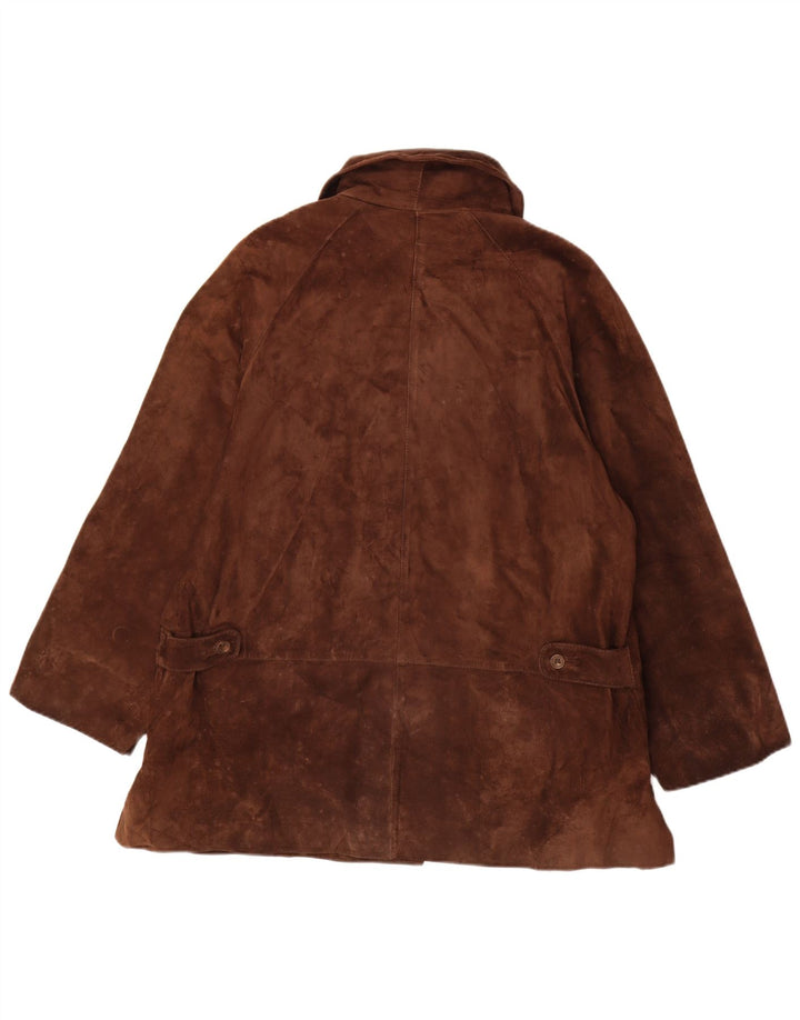 Conbipel Chaqueta de ante para mujer IT 46 Cuero marrón grande