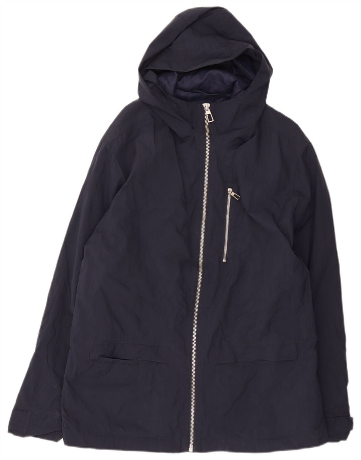 Marks & Spencer Chaqueta impermeable para hombre UK 42 XL Poliéster azul marino