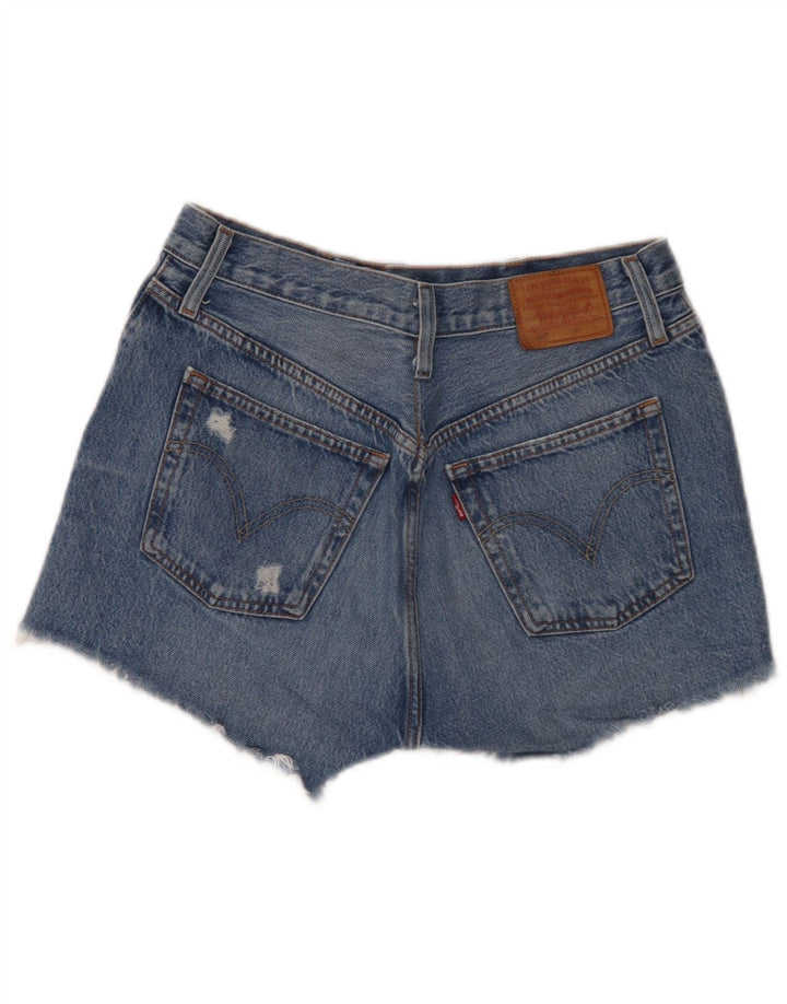 Levi's Mujer 501 Shorts De Mezclilla Desgastados W29 Algodón Azul Medio