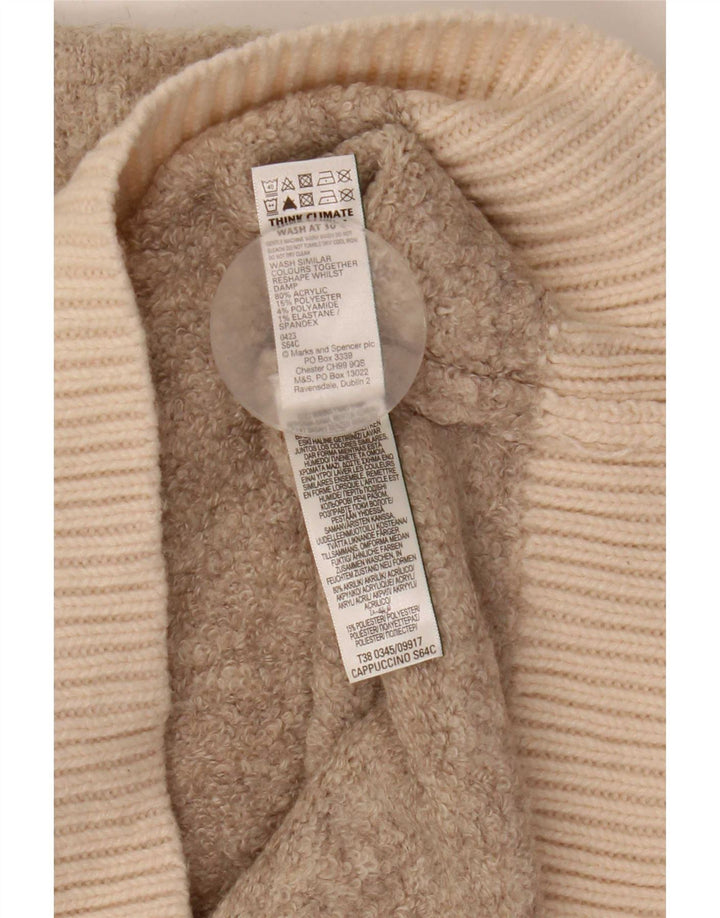 Marks & Spencer Suéter con Cuello Alto para Mujer UK 44 Medium Beige