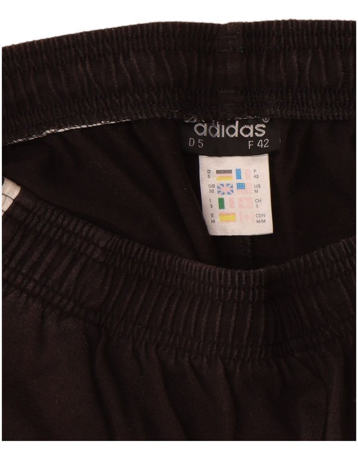 Adidas - Pantalones cortos deportivos para hombre, algodón negro mediano