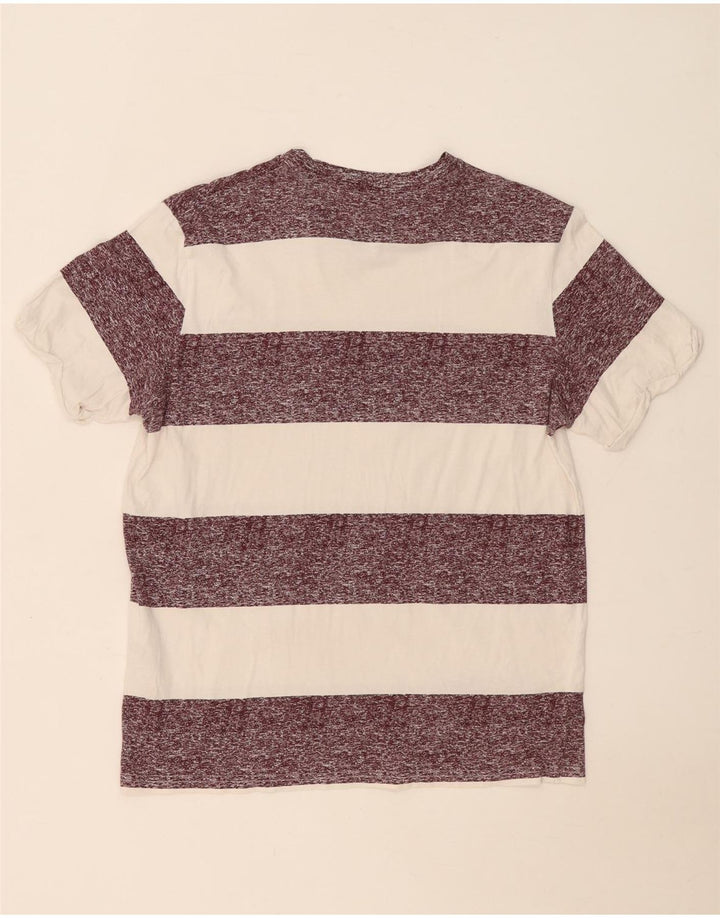 Jack & Jones Hombre Camiseta Top Medium Blanco Rayas Algodón