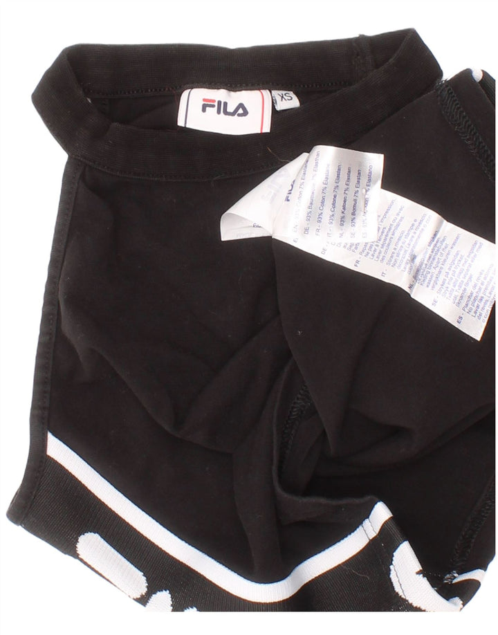 Fila Mujer Graphic Crop Top XS Algodón Negro