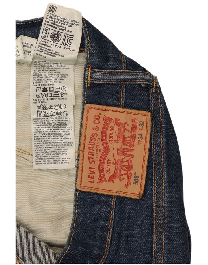 Vaqueros Levi's 508 Regular Tapered para hombre W34 L32 Algodón azul