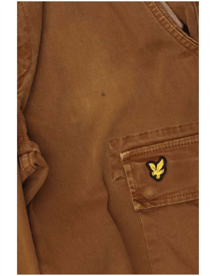 Lyle & Scott Pantalones cargo ajustados para hombre W32 L33 Algodón marrón