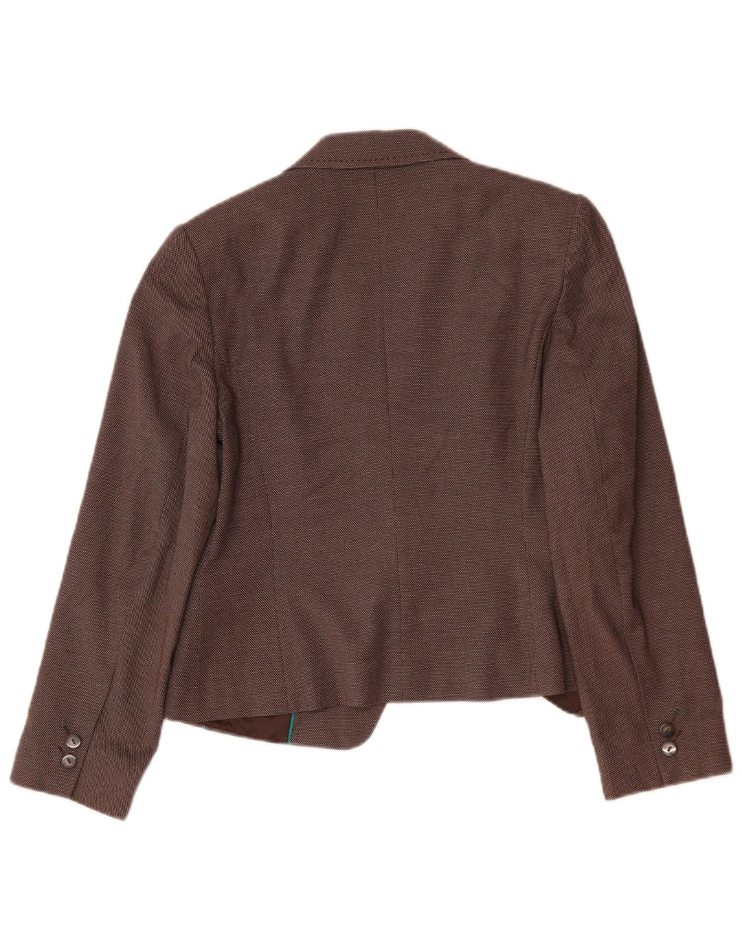 Marks & Spencer Chaqueta tipo blazer con 1 botón para mujer, Reino Unido 42, color marrón medio con lunares