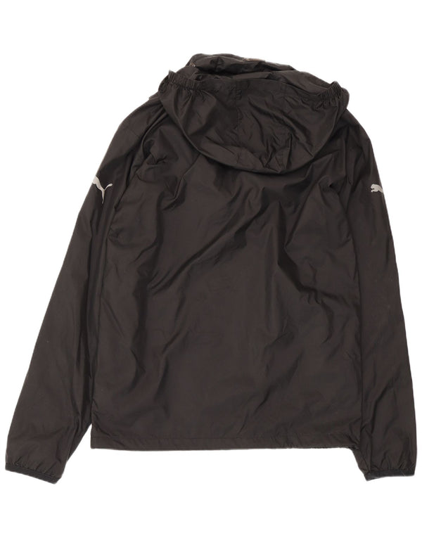 Puma Chaqueta impermeable con capucha para hombre UK 38 Medium Black Nylon