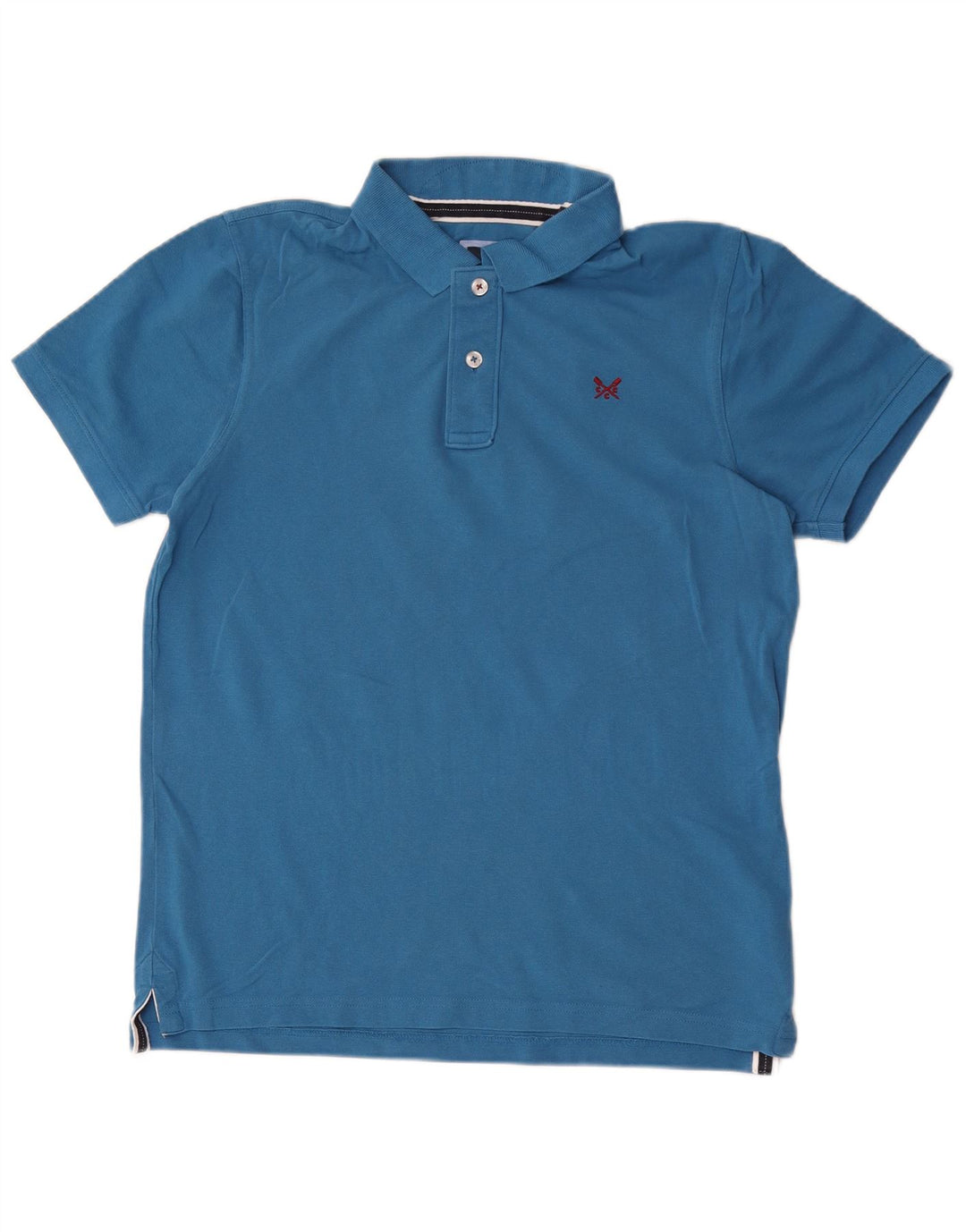 Crew Clothing Polo para hombre de algodón azul medio