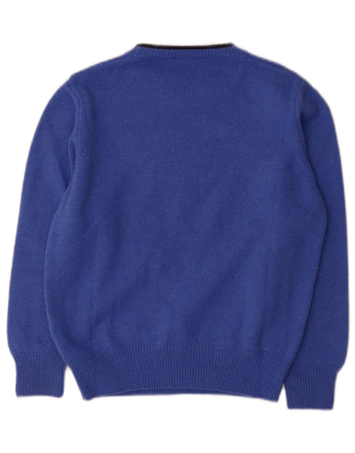 Fred Perry Jersey con Cuello Redondo para Niños 7-8 Años Lana Azul