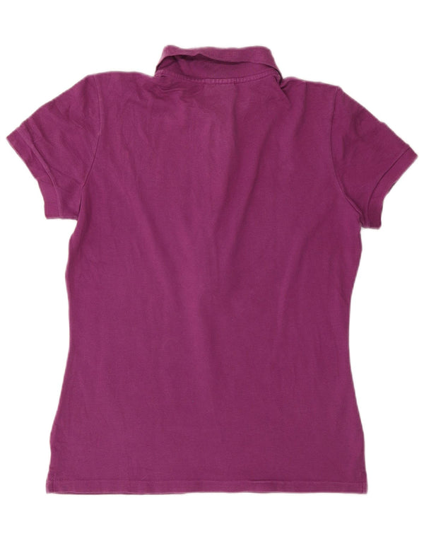 Polo Lacoste Mujer Talla 42 Grande Algodón Púrpura