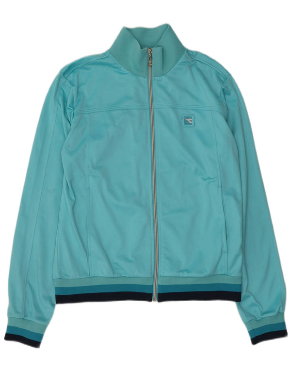 Diadora Chaqueta de chándal para mujer ES 40 XL Poliéster color block azul