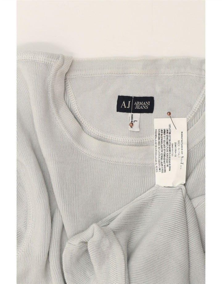 Armani Jeans Hombre Top Manga Larga Grande Gris Algodón