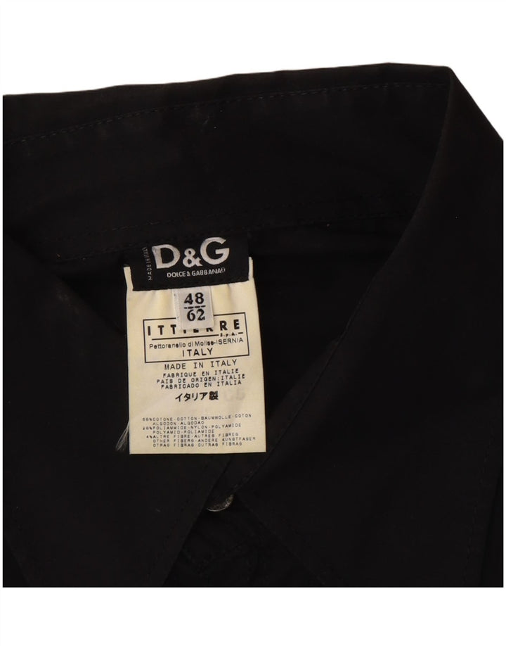 Dolce & Gabbana Camisa Hombre Talla 48 2XL Algodón Negro