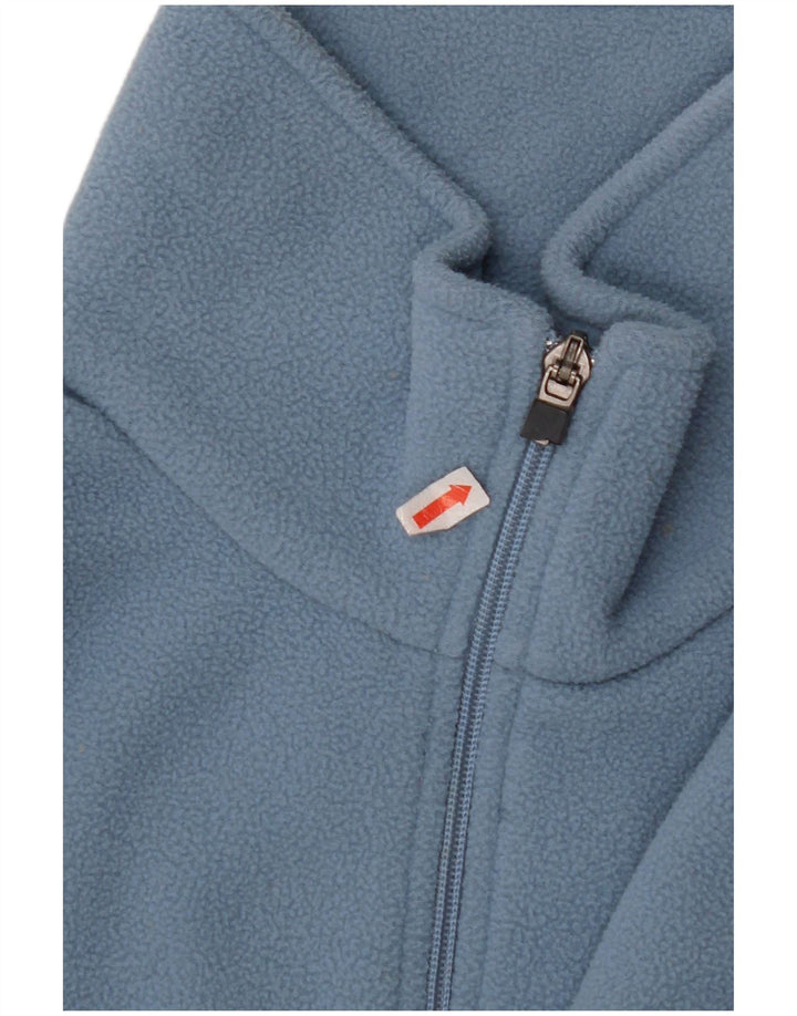 KAPPA Mens Graphic Zip Neck Fleece Jumper Small Blue Polyester