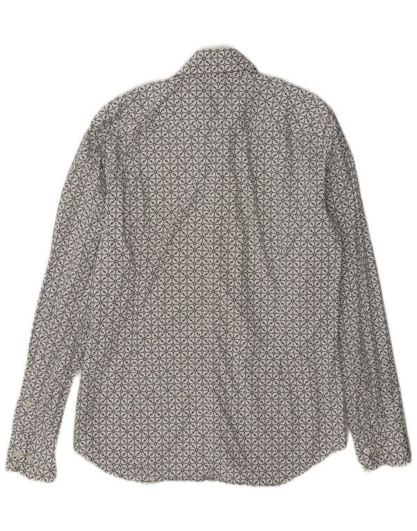 G-Star Hombre Camisa Super Slim Fit De Algodón Geométrico Blanco Medio