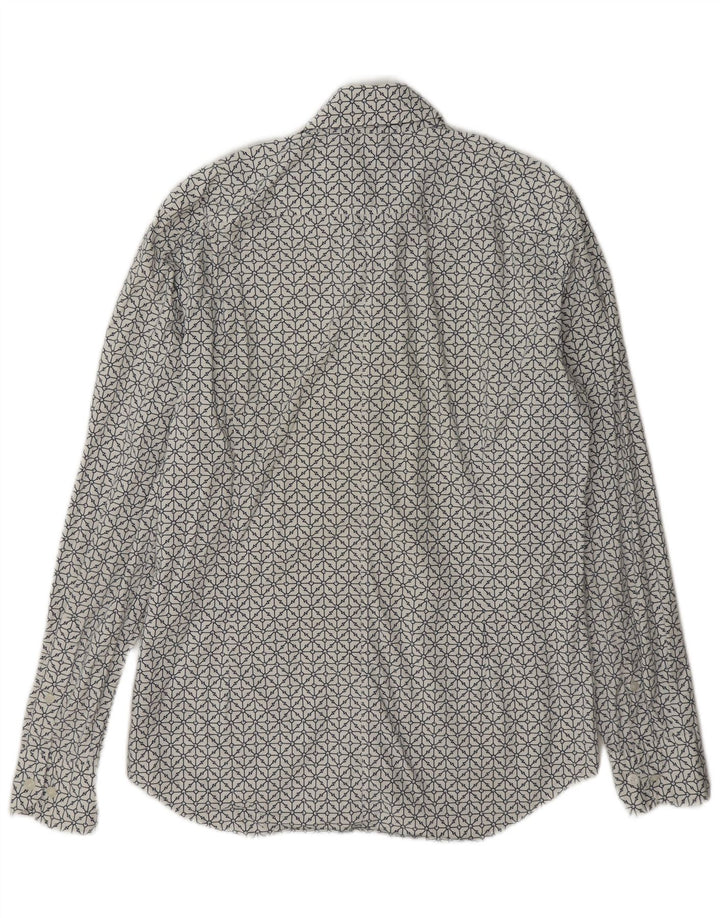 G-Star Hombre Camisa Super Slim Fit De Algodón Geométrico Blanco Medio