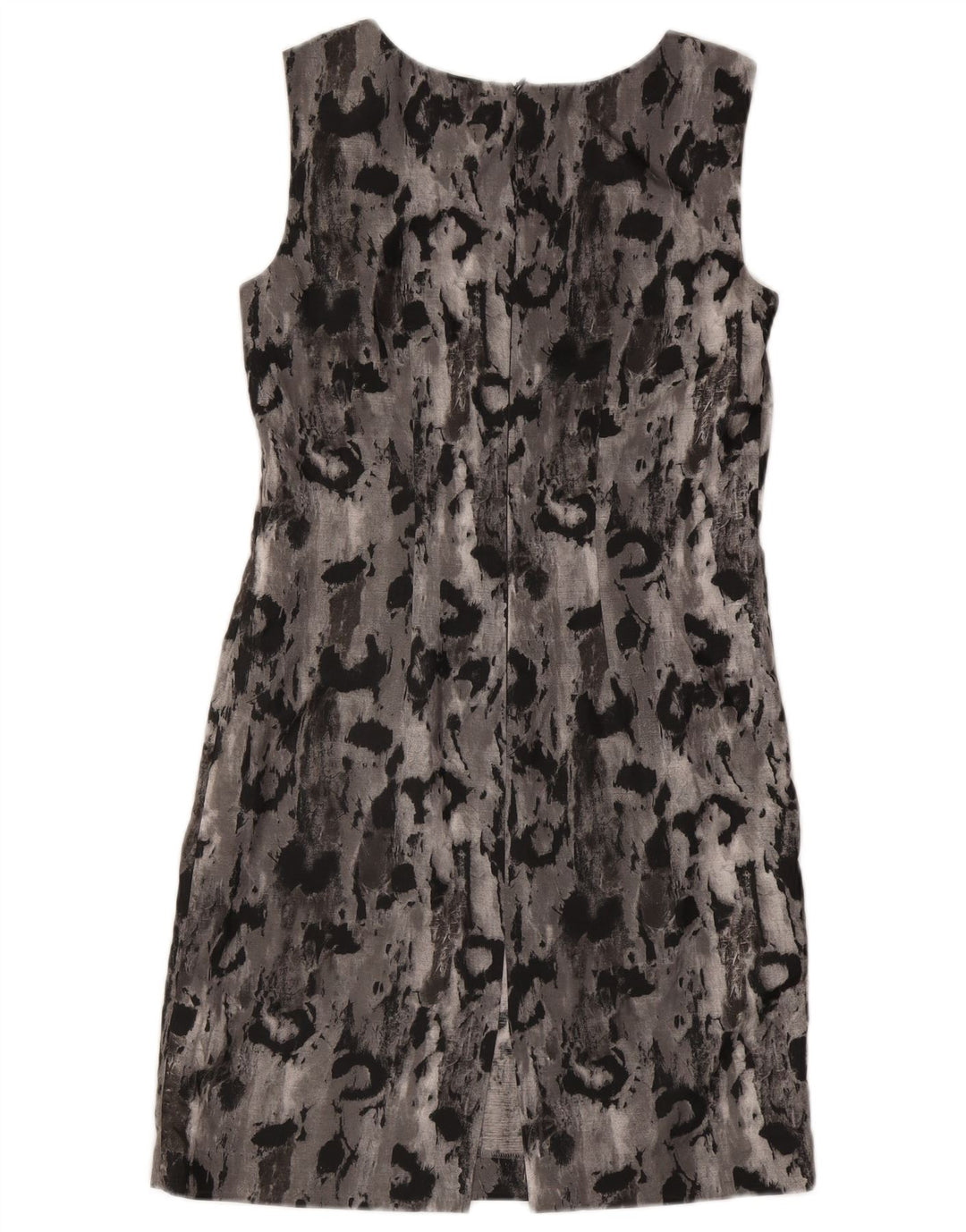 Marella Vestido tubo sin mangas con estampado abstracto para mujer UK 42 Gris medio
