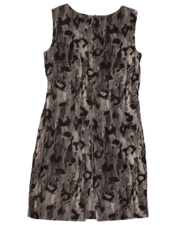 Marella Vestido tubo sin mangas con estampado abstracto para mujer UK 42 Gris medio