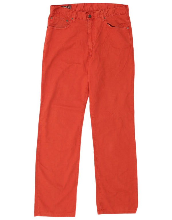 Marlboro Classics Pantalones casuales rectos para hombre W34 L32 Algodón rojo
