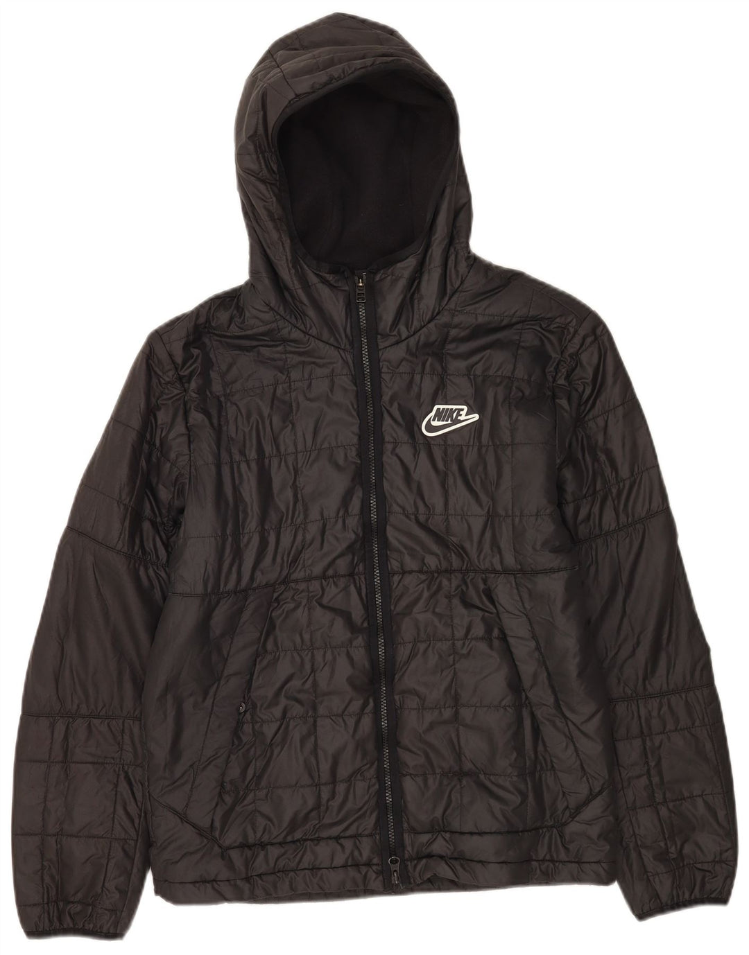 Nike - Chaqueta cortavientos con capucha para hombre, talla 36, color negro