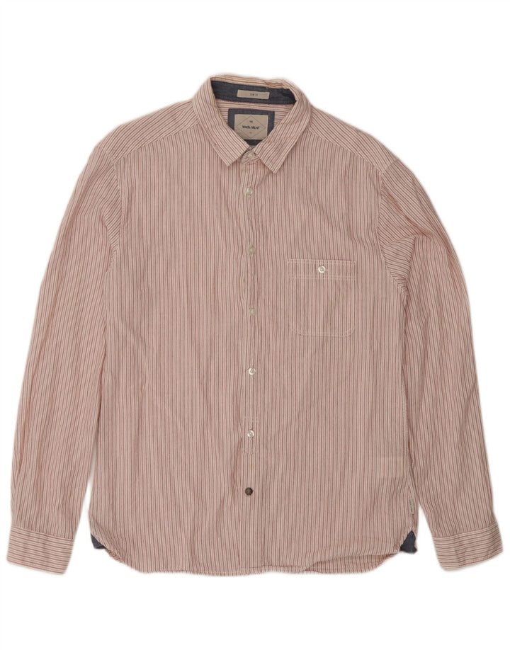 Camisa de corte slim de algodón a rayas en rosa medio para hombre de White Stuff
