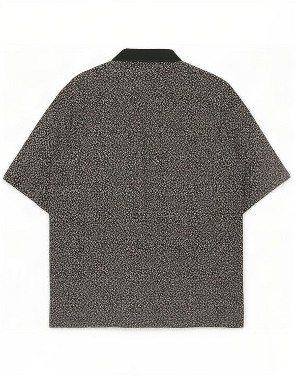 Please Camisa de manga corta para mujer ES 40 XL Negro Geométrico