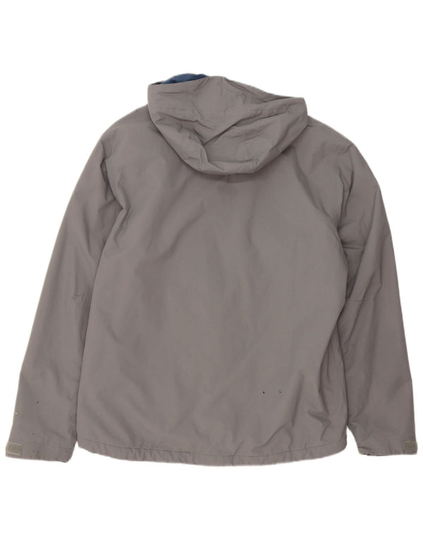 Columbia Chaqueta cortavientos con capucha para hombre UK 38 Gris medio Colorblock