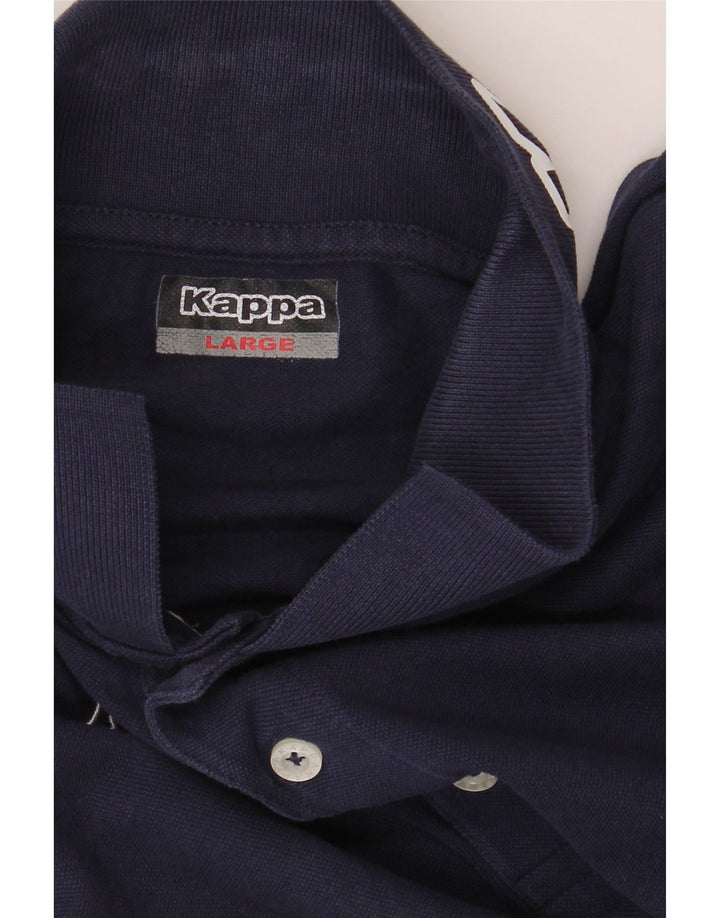 KAPPA Polo para hombre grande azul marino