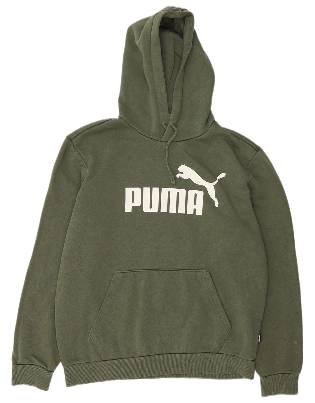 Puma Hombre Sudadera Con Capucha Gráfica Jersey De Algodón Caqui Mediano