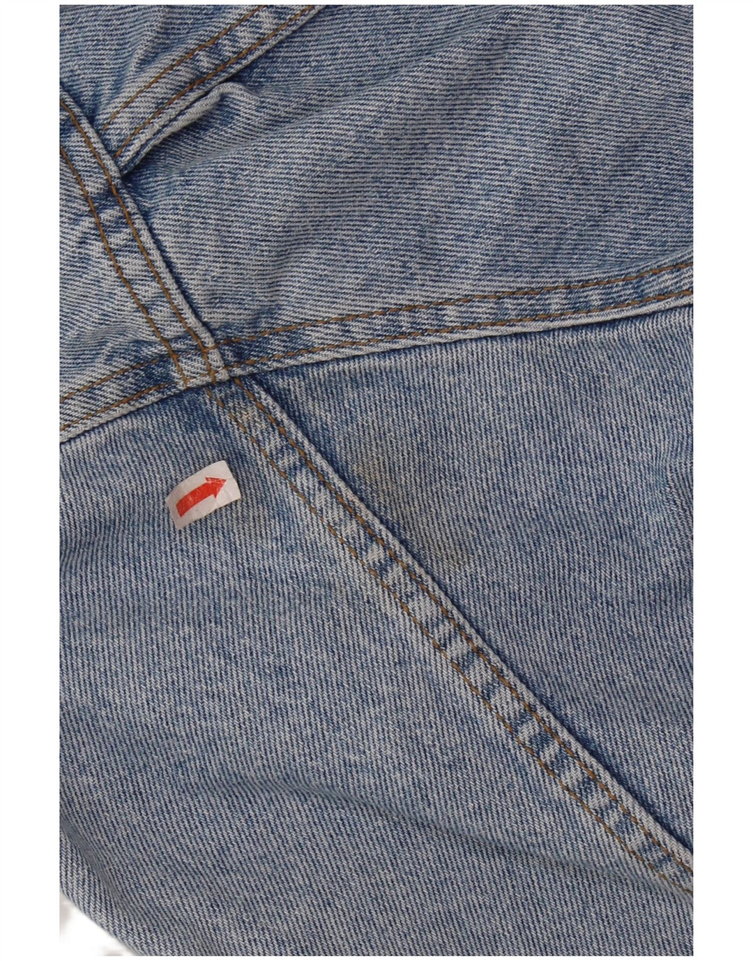 VINTAGE Chaqueta vaquera gráfica para hombre Reino Unido 36/38 Algodón azul pequeño