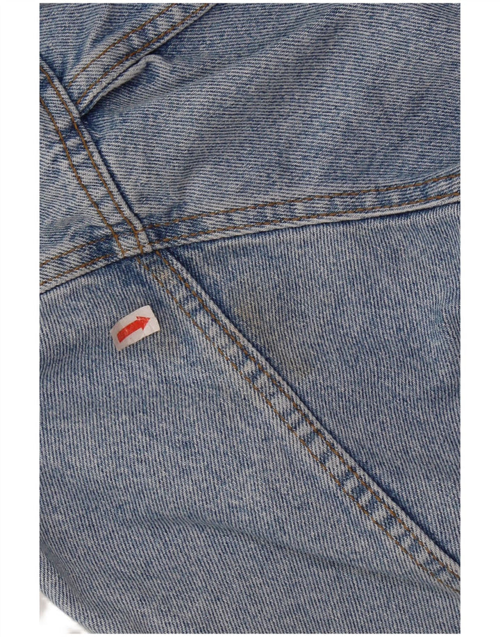 VINTAGE Chaqueta vaquera gráfica para hombre Reino Unido 36/38 Algodón azul pequeño