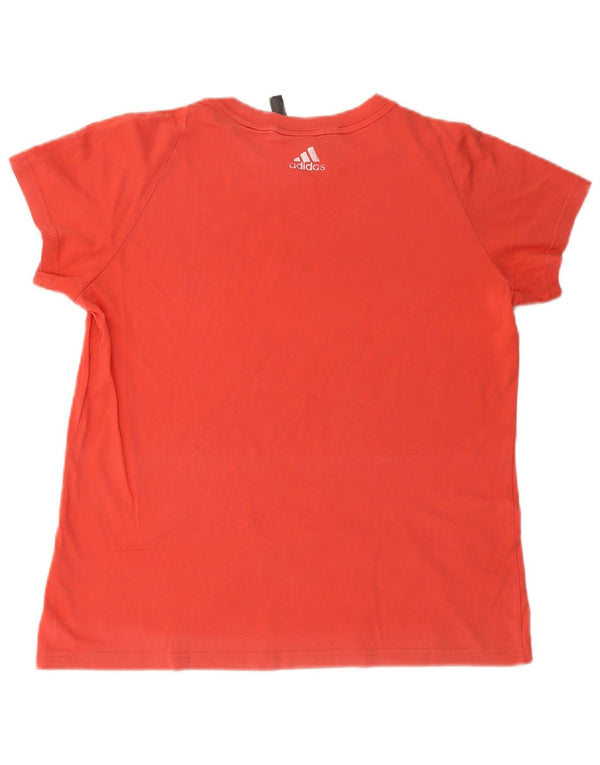 ADIDAS Camiseta gráfica para mujer Top UK 18 XL Algodón rojo