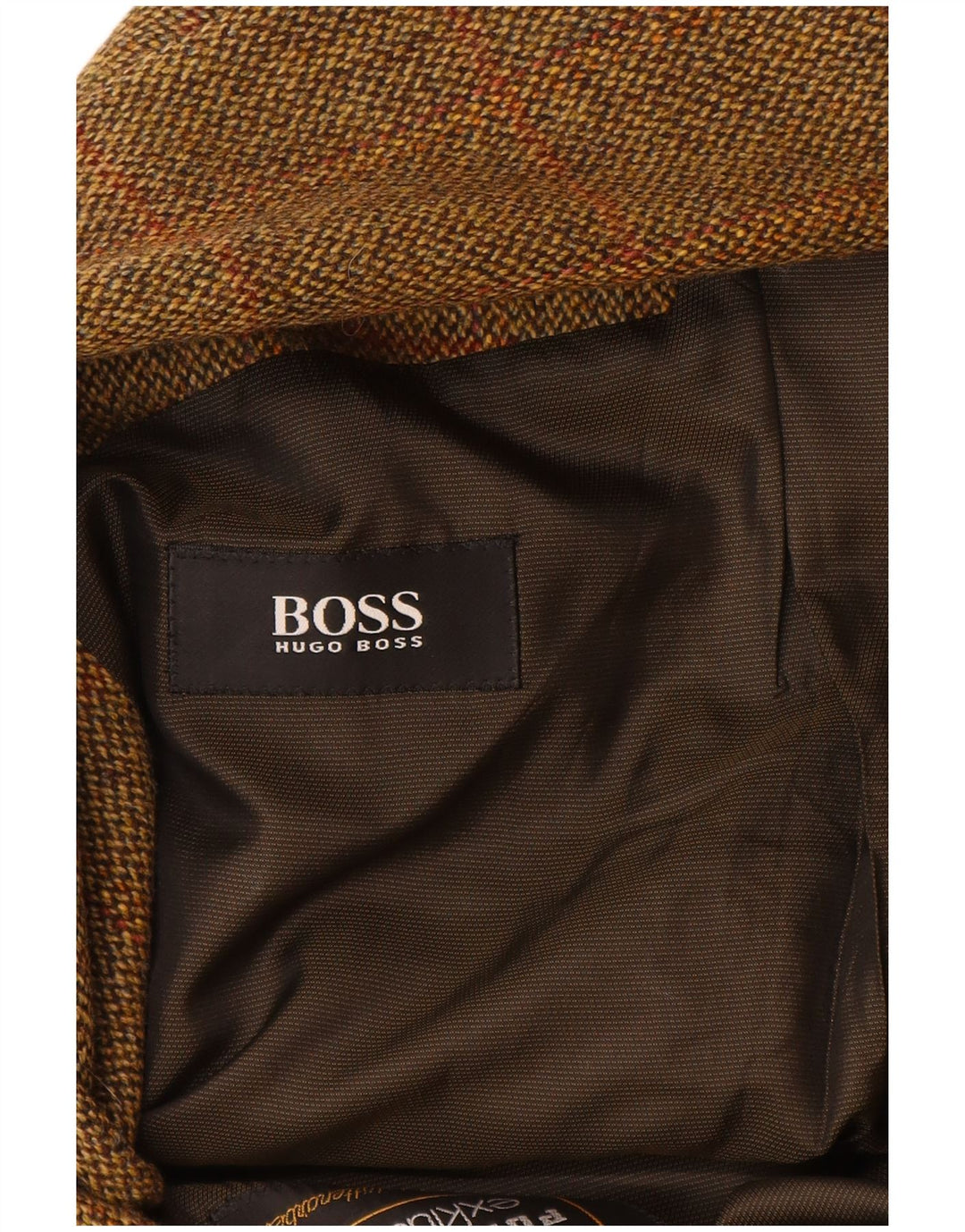 HUGO BOSS Chaqueta tipo blazer de 2 botones para hombre EU 56 3XL Lana virgen a cuadros marrón